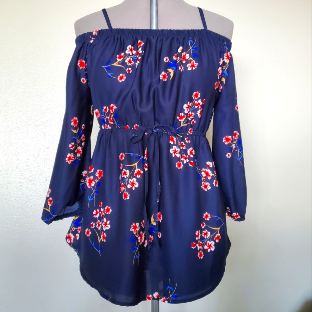 Blouse Floral off the shoulders